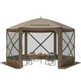 thumbnail image 1 of SPECSTAR 12' x 12' Pop-Up Camping Gazebo Tent, 6-Sided Instant Setup Canopy Shelter with Wind Panels, Mosquito Netting, 1 of 8
