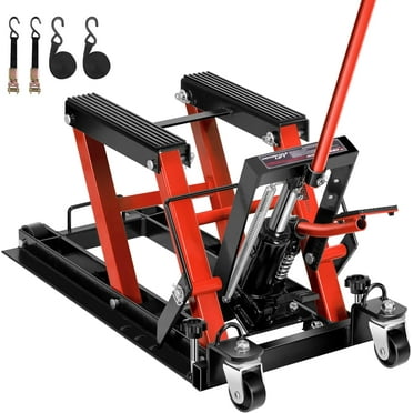 SPECSTAR 1500 lbs Motorcycle ATV Lift Jack, Steel ATV Lifts Stand Hoist with Wheels and Handle