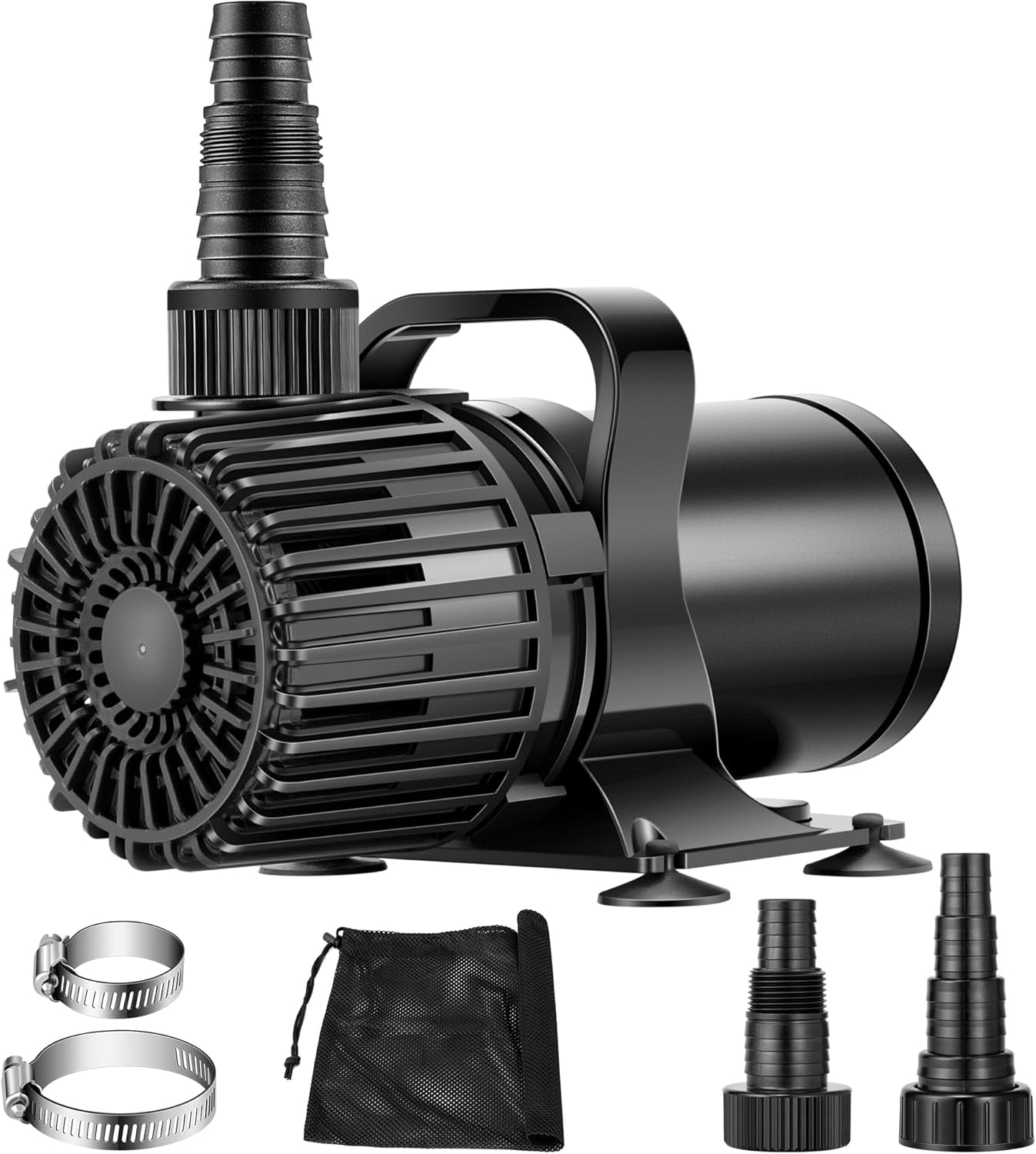 SPECSTAR 175W 3000GPH Submersible Water Pump with 180° Seamless Adjustable Nozzle and Barrier Bag for Koi Pond Waterfall Fountains Fish Tank