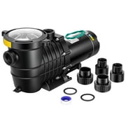 SPECSTAR 2.0 HP 6800 GPH Powerful Self Primming Dual Voltage in/Above Ground Swimming Pool Pump with Strainer Basket