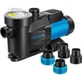 thumbnail image 1 of SPECSTAR 2.0 HP Powerful Self Primming 7140 GPH Swimming Pool Pump w/Timer for in/Above Ground Pool 1.5" & 2.0'' Intlet Energy Saving w/Strainer Basket, 1 of 9