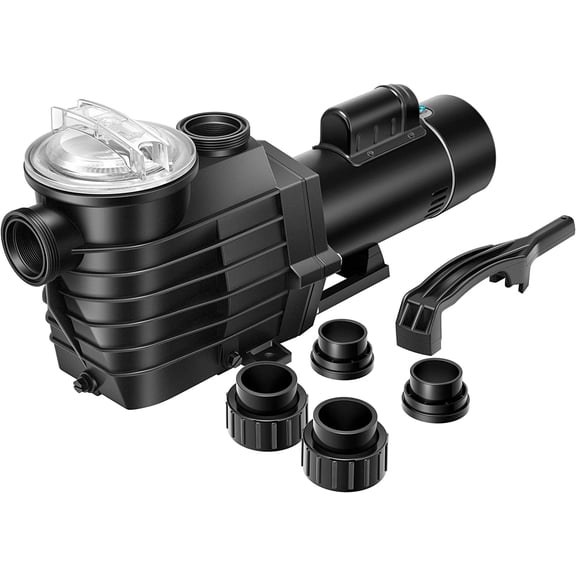 SPECSTAR 2.5 HP Powerful Self Primming Dual Voltage in/ Above Ground Swimming Pool Pumps 1.5" & 2.0'' Intlet Energy Saving w/Strainer Basket