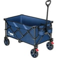 thumbnail image 1 of SPECSTAR 200L Collapsible Garden Wagon Cart, 300 lbs & 7 Cu. ft Load with Detachable Wheels and 2 Holders, Blue, 1 of 7