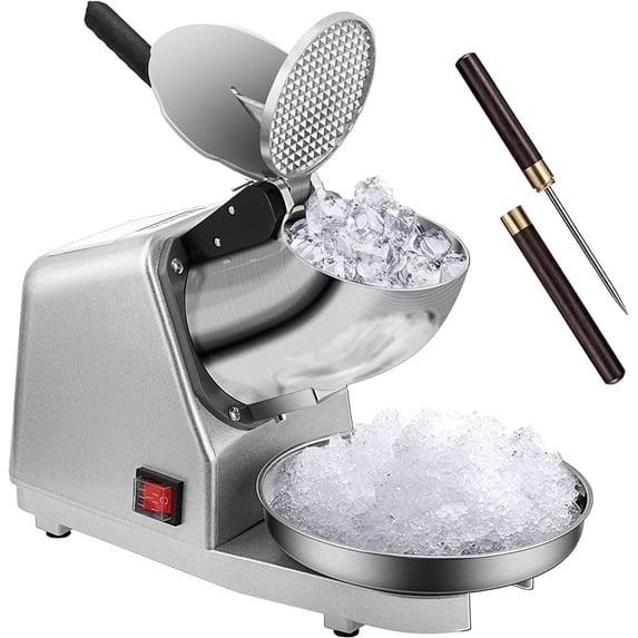 SPECSTAR 4 Blades Electric Ice Crusher Shaver Snow Cone Maker Machine with Ice Pick for Home and Commercial Use, 210lbs/hr