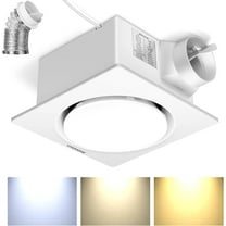 SPECSTAR AutoFlow Bathroom Exhaust Fan with Light & Humidity Sensor (30-110-160CFM) - 3CCT Dimmable LED, Energy-Saving EC Motor, Dual Insulation, Constant Airflow, (Install Kit, 4-in Duct)