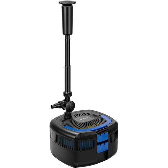 SPECSTAR 4-in-1 Pond Filter System Kits, 1370 GPH Water Pump with Filter, Fountain and 13W Light Combo for Ponds up to 2113 Gallons