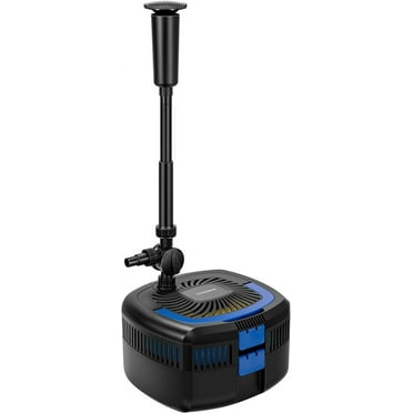 SPECSTAR 4-in-1 Pond Filter System Kits, 1370 GPH Water Pump with Filter, Fountain and 13W Light Combo for Ponds up to 2113 Gallons