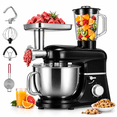 thumbnail image 1 of SPECSTAR 6 in 1 Multifunctional Stand Mixer with 8.5 Quart Stainless Steel Bowl, 660W 10 Speed Tilt-Head Meat Grinder, Juice Blender, Vegetable Slicer, Pasta and Cookie Maker, Black, 1 of 9