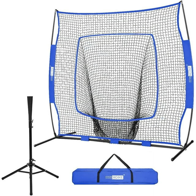 SPECSTAR 7x7Ft Baseball Softball Practice Net with Frame, Pitcher