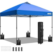 SPECSTAR 8x8ft Pop Up Canopy Tent One Push Setup Tent with Wheel Carry Bag and 4 Sandbags, Blue