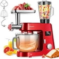 thumbnail image 1 of SPECSTAR 9 in 1 Multifunctional Stand Mixer with Fermentation, 6 Speed 7.5 Quart Kitchen Electric Food Mixer with Timer, Meat Grinder, Juice Blender, Vegetable Slicer, Pasta and Cookie Maker, Red, 1 of 9