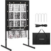 SPECSTAR 9 Hole Baseball Softball Pitching Net, 9 Pocket Hitting Practice Net, 22x18 Pitching Area with 3 Level Adjustable Height