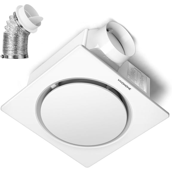 SPECSTAR AutoFlow Bathroom Exhaust Fan with Humidity Sensor (30-110-160CFM) - Energy-Saving EC Motor, Dual Insulation, Constant Airflow Technology (Install Kit, 4-in Duct Included)