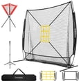 thumbnail image 1 of SPECSTAR Baseball Net, 7 x 7 ft Baseball Softball Hitting Net with Large Ball Collection System, with 2 Strike Zone, Batting Tee, Caddy, Carry Bag, 1 of 8