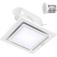 thumbnail image 1 of SPECSTAR Bathroom Exhaust Fan with Light, 165CFM Shower Ventilation Exhaust Fan with 6500K LED Light Combo,Ceiling Mount w/ 4" Duct Hose 2.5 Sones Square Fan, Cool White Light, 1 of 7