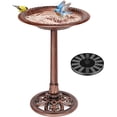 thumbnail image 1 of SPECSTAR Bird Bath, Polyresin Antique Outdoor Bronze Garden Birdbath and Solar Powered Round Pond Fountain Combo Set, 1 of 9
