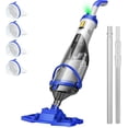 thumbnail image 1 of SPECSTAR Cordless Pool Vacuum with Telescopic & Extension Poles 9.12ft, 18.5 GPM Suction, 60-Min Run Time, Handheld Cleaner Rechargeable with Battery Indicator for Pools/Spas/Hot Tubs - Blue, 1 of 7