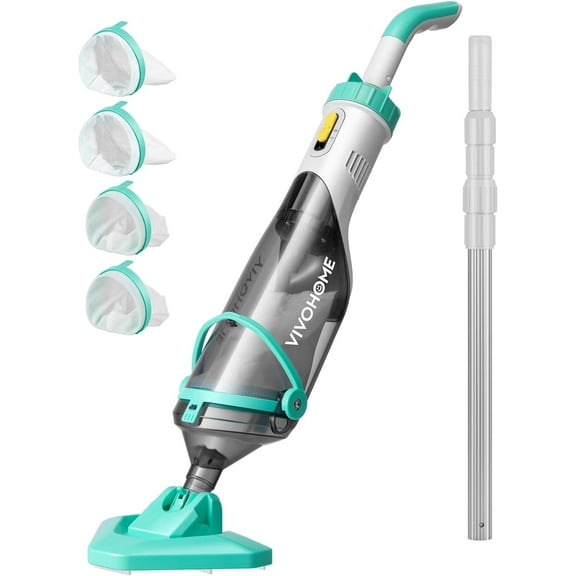 SPECSTAR Cordless Pool Vacuum with Telescopic Pole, Powerful Suction up to 18.9 GPM, 60 Mins Running Time, Handheld Rechargeable Swimming Pool Cleaner for Pools/Spas/Hot Tubs