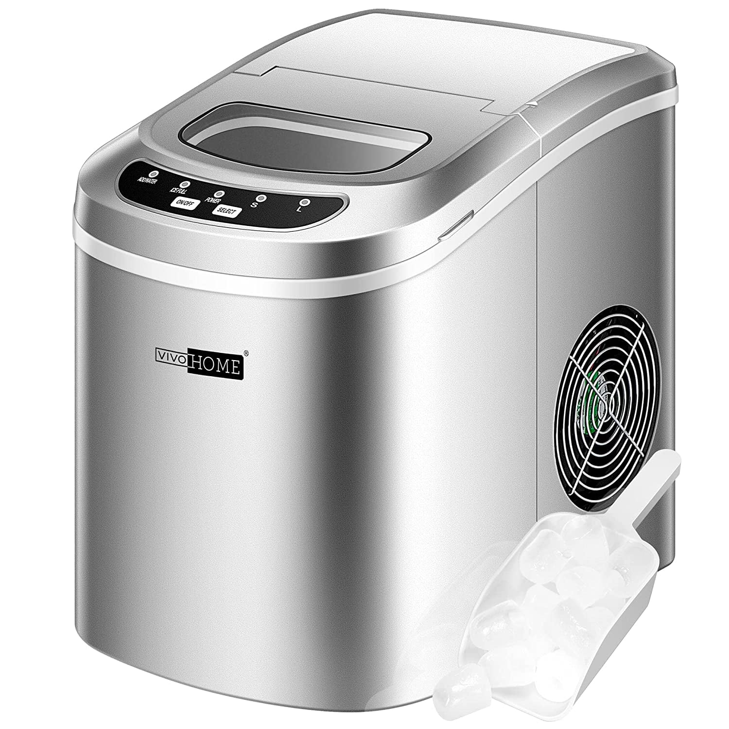 SPECSTAR Home Countertop Ice Maker, Portable, SelfCleaning, 26Lbs/24H, ETL Certified, with Ice