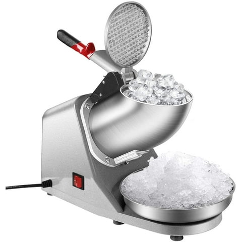 SPECSTAR Electric Ice Shaver Snow Cone Maker Machine Silver 143lbs/H for Home and Commercial Use