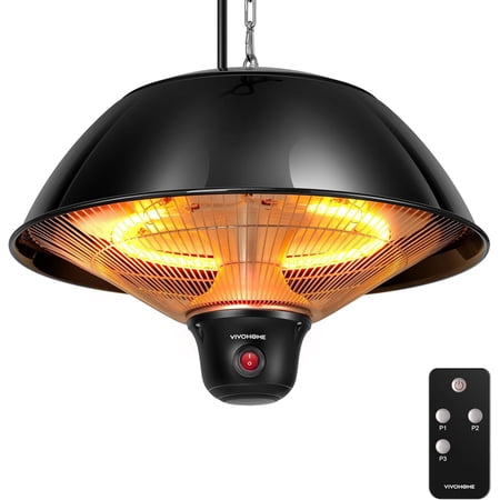 SPECSTAR Hanging Patio Heater, 1500W Electric Hanging Heaters for Outdoor Use, Ceiling Mount Overhead Heater for Garage, Gazebo, Balcony, Courtyard
