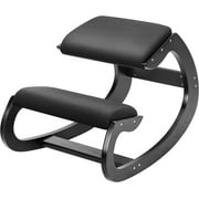 SPECSTAR Ergonomic Kneeling Chair,Rocking Stool Upright Posture for Home Meditation, Black Linen Cusion