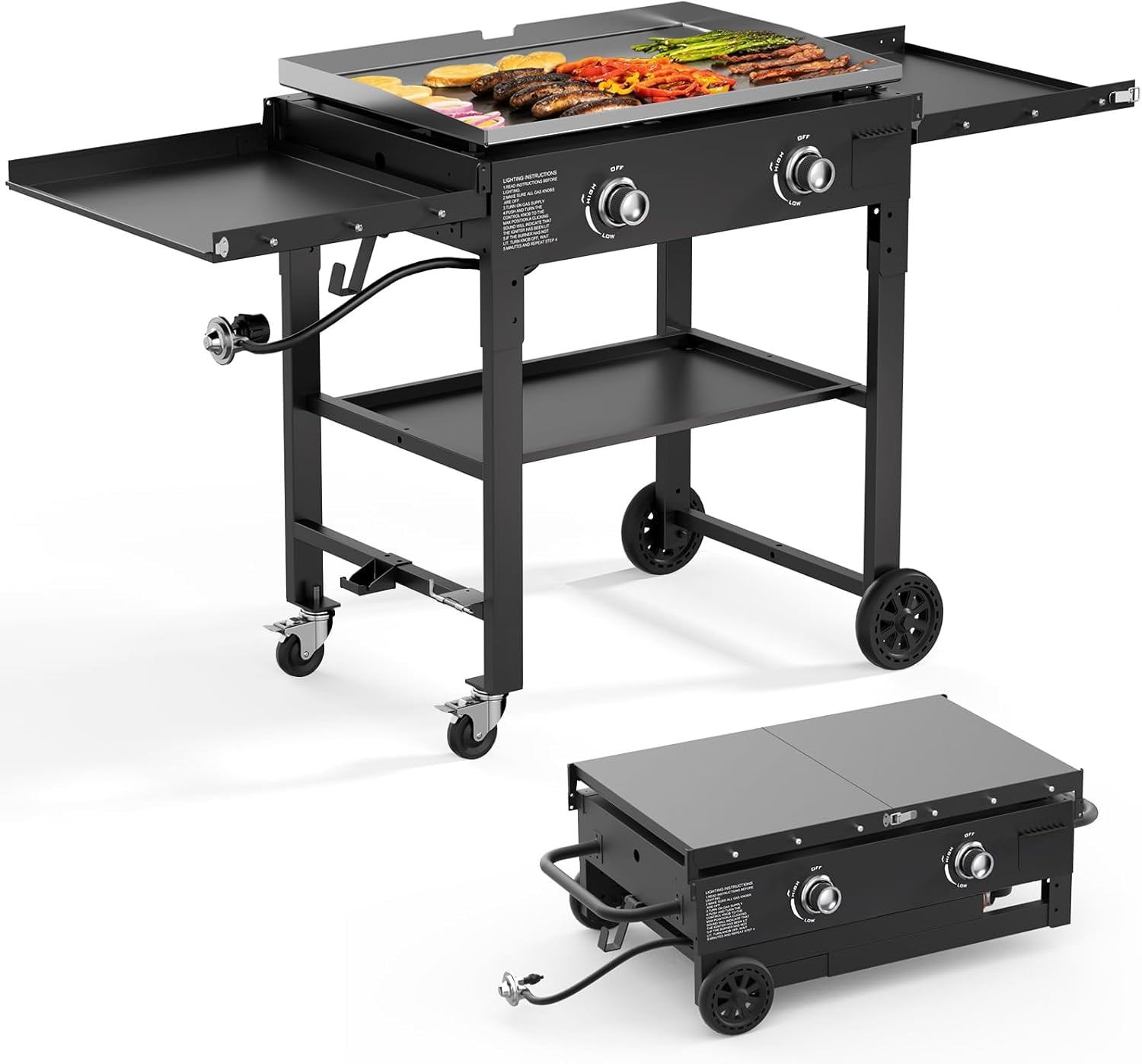 SPECSTAR Foldable Gas Griddle28 Inch Outdoor Propane Griddle, Portable