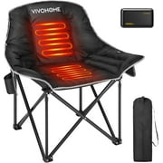 SPECSTAR Oversized Heated Camping Chair, 20,000 mAh Power Bank and 12V 20W PD Fast Charging Type C Port, 3 Levels Heating, NTC Overheat Protection System