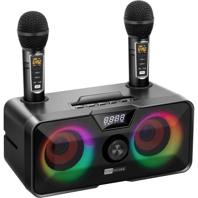 SPECSTAR Karaoke Machine Portable Bluetooth Speaker with 2 Wireless