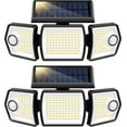 thumbnail image 1 of SPECSTAR Linkable Solar Flood Lights Outdoor, 2 Adjustable Motion Sensors Security Lights with 3 Heads, 2500LM, IP65 Waterproof, Solar Powered for Outside, Yard, Porch, Patio, 2 Pack, 1 of 8