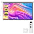 thumbnail image 1 of SPECSTAR Motorized Projector Screen with Remote, 16:9 100 Inch Auto Electric Projection Screen, HD 4K Movie Screen for Home Theater, Cinema, Office (87 x 49 White), 1 of 8
