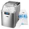 thumbnail image 1 of SPECSTAR Nugget Ice Maker Machine, Countertop Ice Maker with Hand Scoop 10 Ice Bags and Self Cleaning Function 44lbs/Day, Silver, 1 of 8