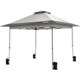 thumbnail image 1 of SPECSTAR 10x10ft Pop Up Gazebo One Push Setup Canopy Tent Heavy Duty with Wheel Carry Bag and 4 Sandbags,2 Tiers Roof for Patio Garden Backyard, Gray, 1 of 9