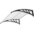 thumbnail image 1 of SPECSTAR Polycarbonate Window Door Awning Spliced Canopy Transparent with Black Bracket 40 Inch x 40 Inch, 1 of 9