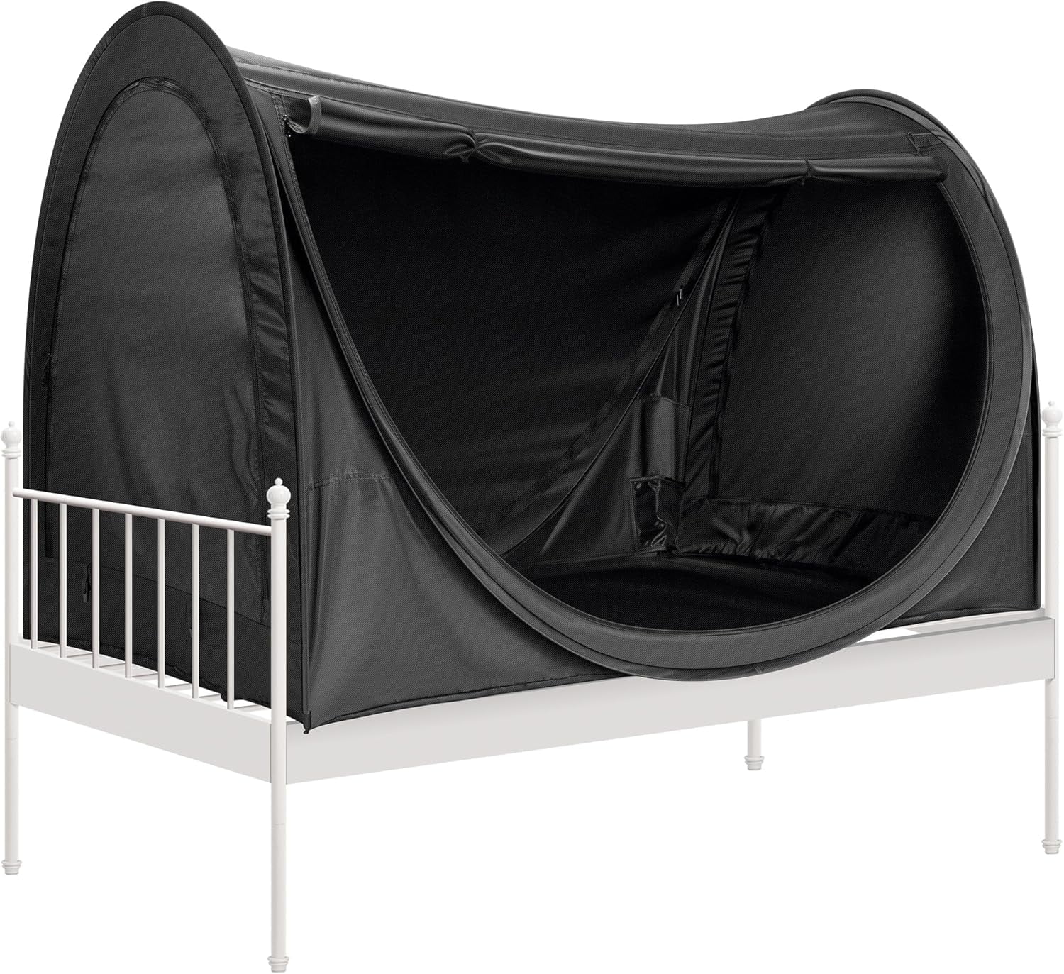 SPECSTAR Pop Up Bed Tent Twin Size Privacy Bed Canopy with 4 Doors and Mosquito Mesh Breathable Sleeping Tent for Kids and Adults