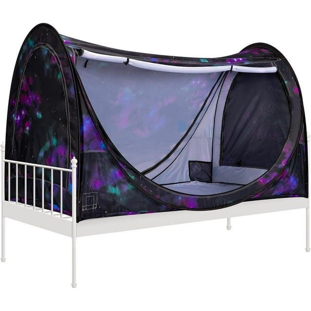 SPECSTAR PopUp Bed Tent Twin Size, Privacy Bed Canopy with 4 Doors and
