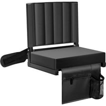 SPECSTAR Portable Stadium Seat for Bleachers with Back Support, Folding Bleacher Chair with Cup Holder and Shoulder Strap