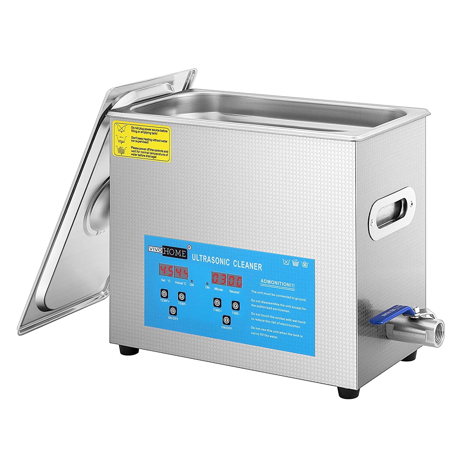 SPECSTAR Professional 6L Portable Touch Controllable Electric Ultrasonic Cleaner Machine with Digital Timer and Heater for Parts Jewelry Watch Coin Glass Circuit Board