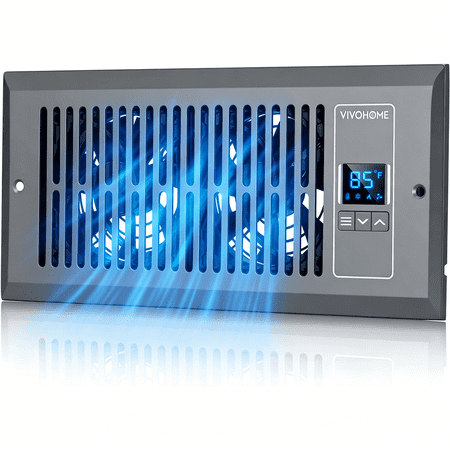 SPECSTAR Quiet Register Booster Fan 4'' x 10'' with Intelligent Thermostat 10-Speed Control, Heating Cooling AC Vent Booster Fan