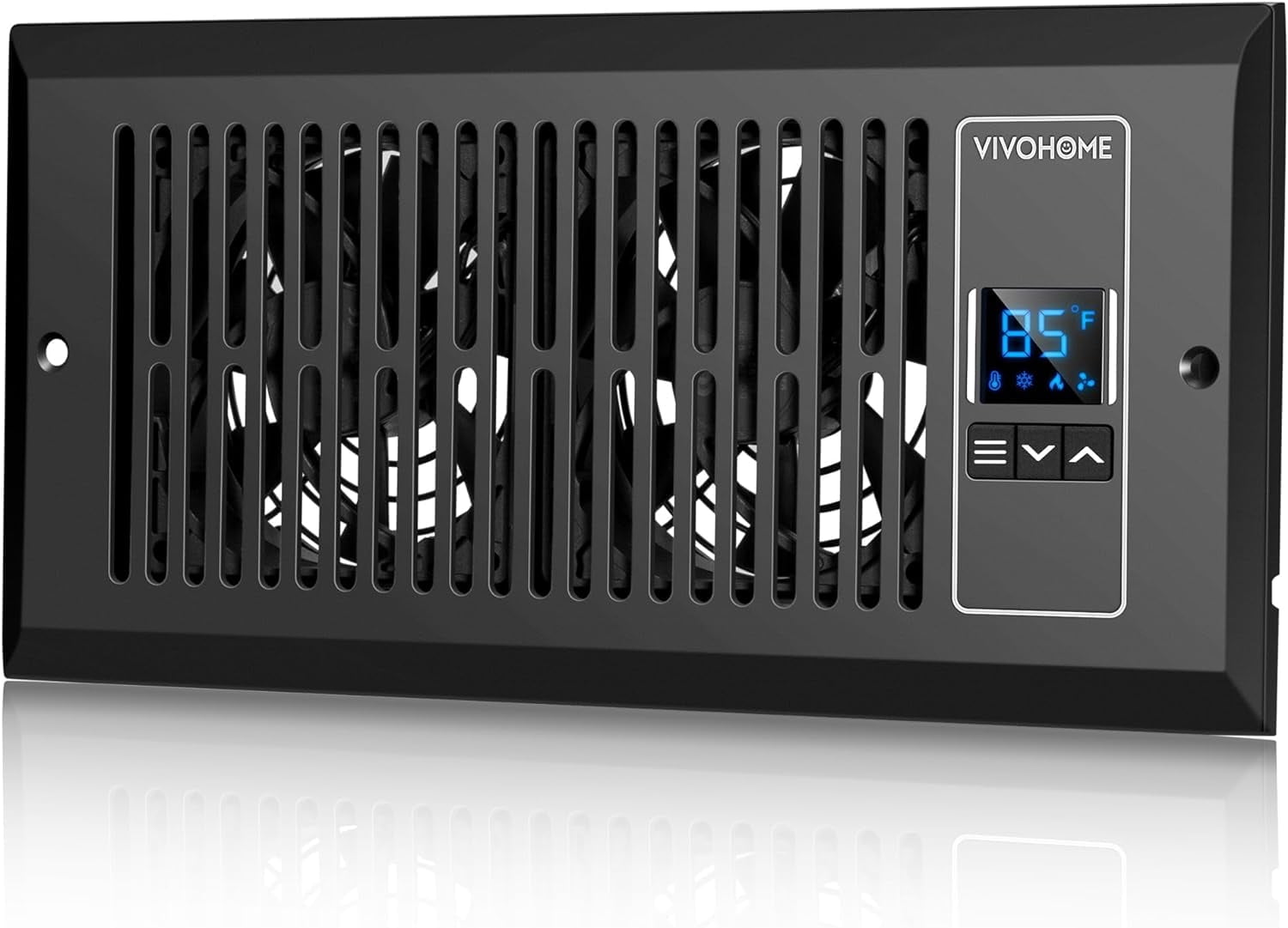 Feekoon Smart Register Booster Fan For 4x10 AC Vents - Quiet, Thermostat Control, Increases Airflow From Weak Vents