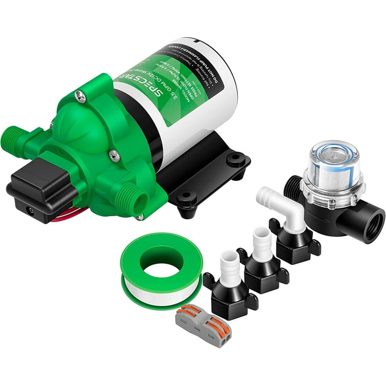 SPECSTAR RV Water Pump, 5.5GPM 70 PSI 12V DC Self Priming 