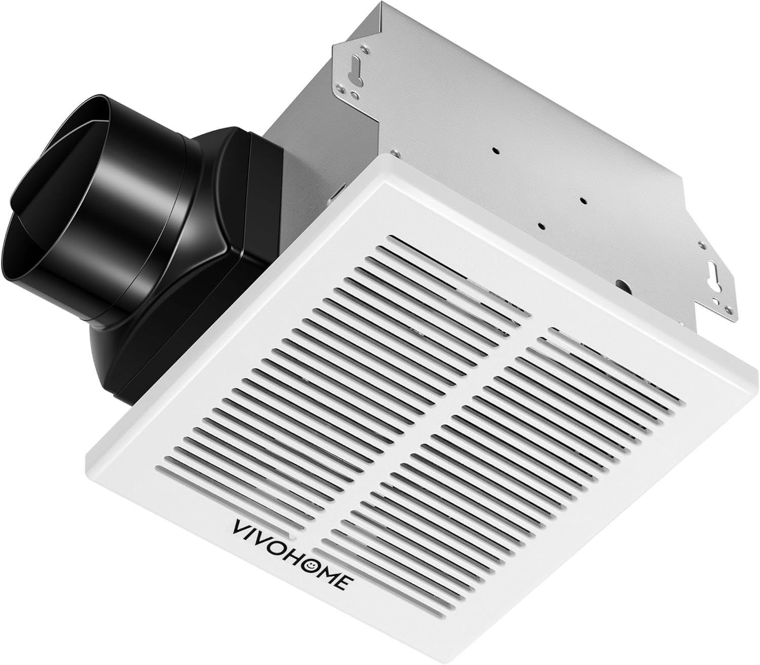 SPECSTAR Automatic 80 CFM Bathroom Exhaust Fan, 1.5 Sone, 95 Sq.Ft Coverage, W/Humidity Sensor, 4'' Duct Ceiling Mount, White Shower Ventilation Fan