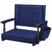 SPECSTAR Stadium Seats with Back Support and Cushion Navy Blue 1 Pack