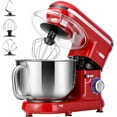 thumbnail image 1 of SPECSTAR Stand Mixer, 660W 10 Speed 6 Quart Tilt-Head Kitchen Electric Food Mixer with Beater, Dough Hook and Wire Whip, Red, 1 of 8