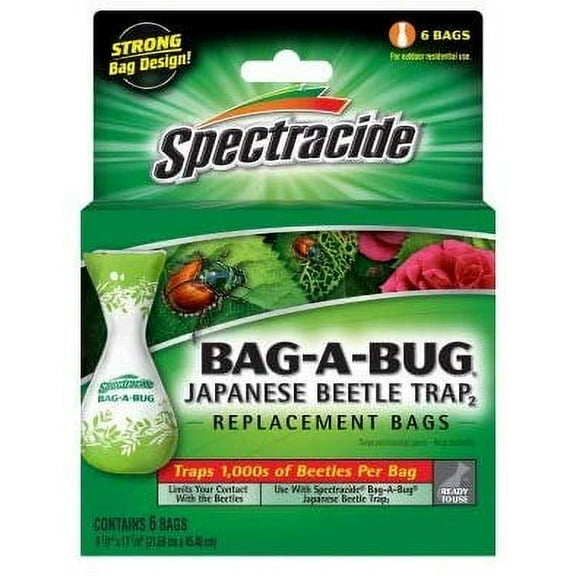 Spectracide Bag-A-Bug Japanese Beetle Trap Replacement Bags, 6 Count