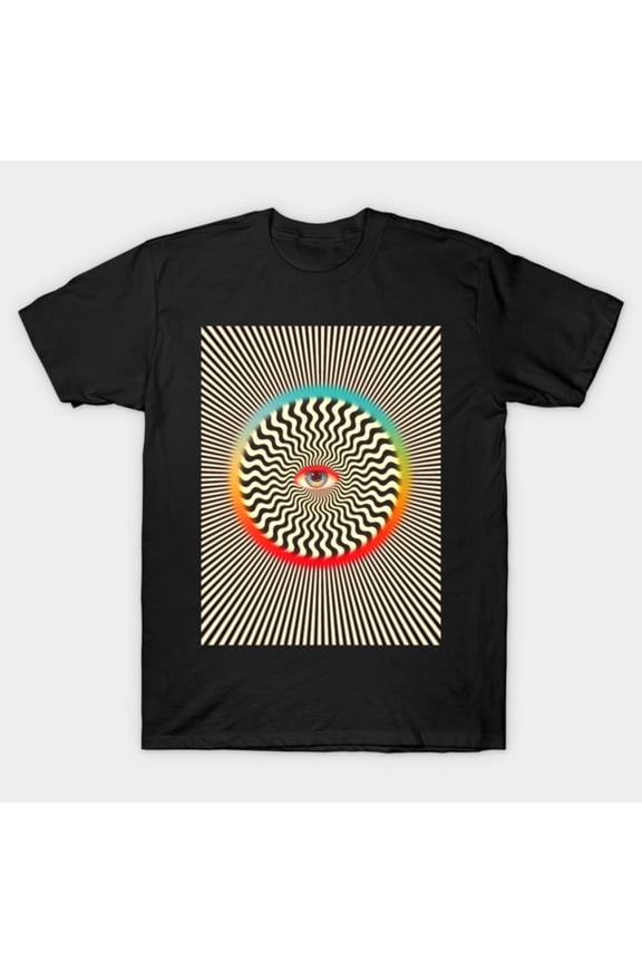 SPECTRUM Funny Psychedelic Retro 60s Hippie Trippy Art Rainbow Color G5096 T-Shirt, for men and women, Up to Size 5XL