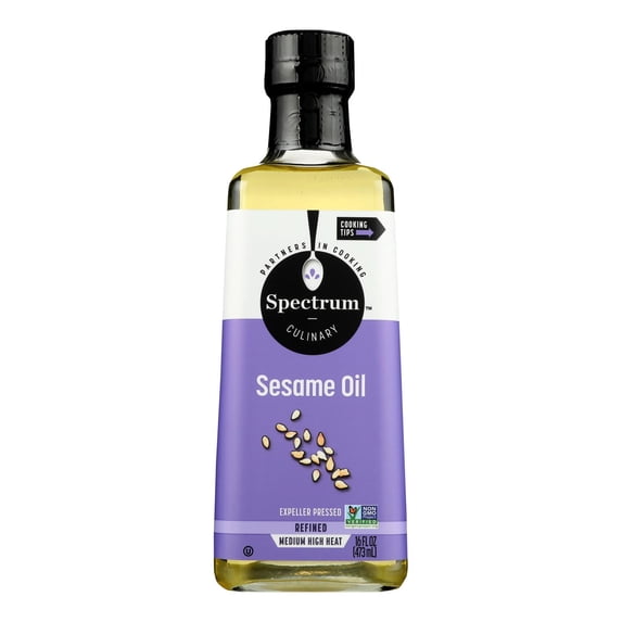SPECTRUM NATURA - Nutty Sesame Oil for Cooking and Salad Dressings - 16 Fz Case of 6