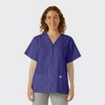 thumbnail image 1 of SPECTRUM UNIFORMS Scrub Tops Tunic Tops with Snap Front Women V-Neck Soft Fabric Ideal for Medical Professionals, Hospital and Lab Work Wear Purple, 1 of 5