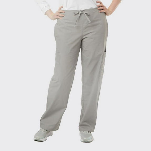 SPECTRUM UNIFORMS Unisex Scrub Pant Cargo Pant | Elastic and Drawstring Waist Soft Fabric Ideal for Medical Professionals Lab Work Wear Nurse Pant Grey