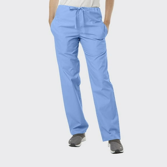 SPECTRUM UNIFORMS Unisex Scrub Pant, Ultrasoft Classic Scrub Pants Drawstring Waist Pant Ideal for Medical Professionals Pant Ceil Blue